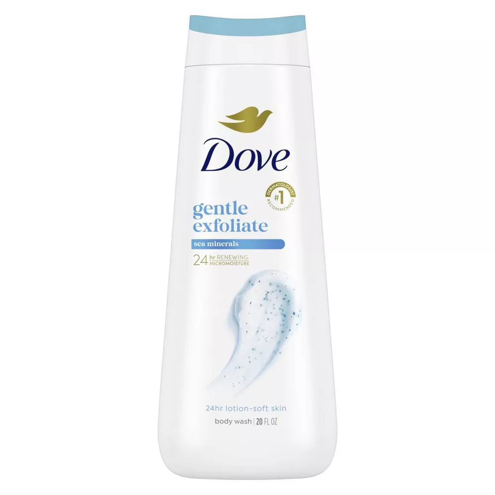 Jabón Líquido Corporal Dove Gentle Exfoliating (23 fl oz / 680 ml) – Exfoliación Suave con Tecnologí