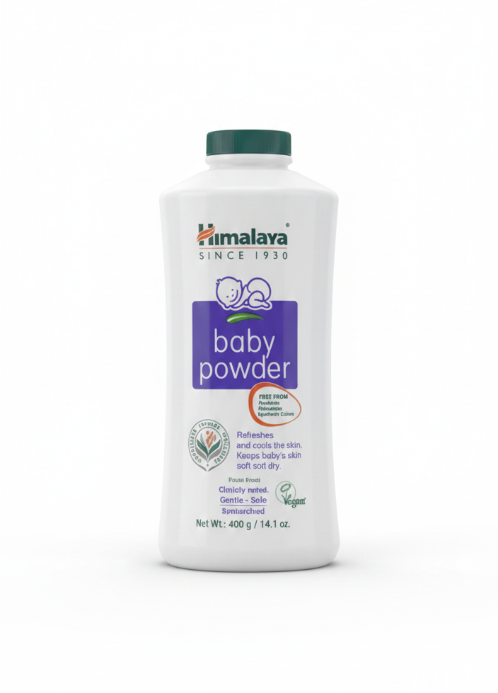 Talco para Bebé Himalaya Herbals (400g) – Frescura Natural y Protección Delicada para la Piel