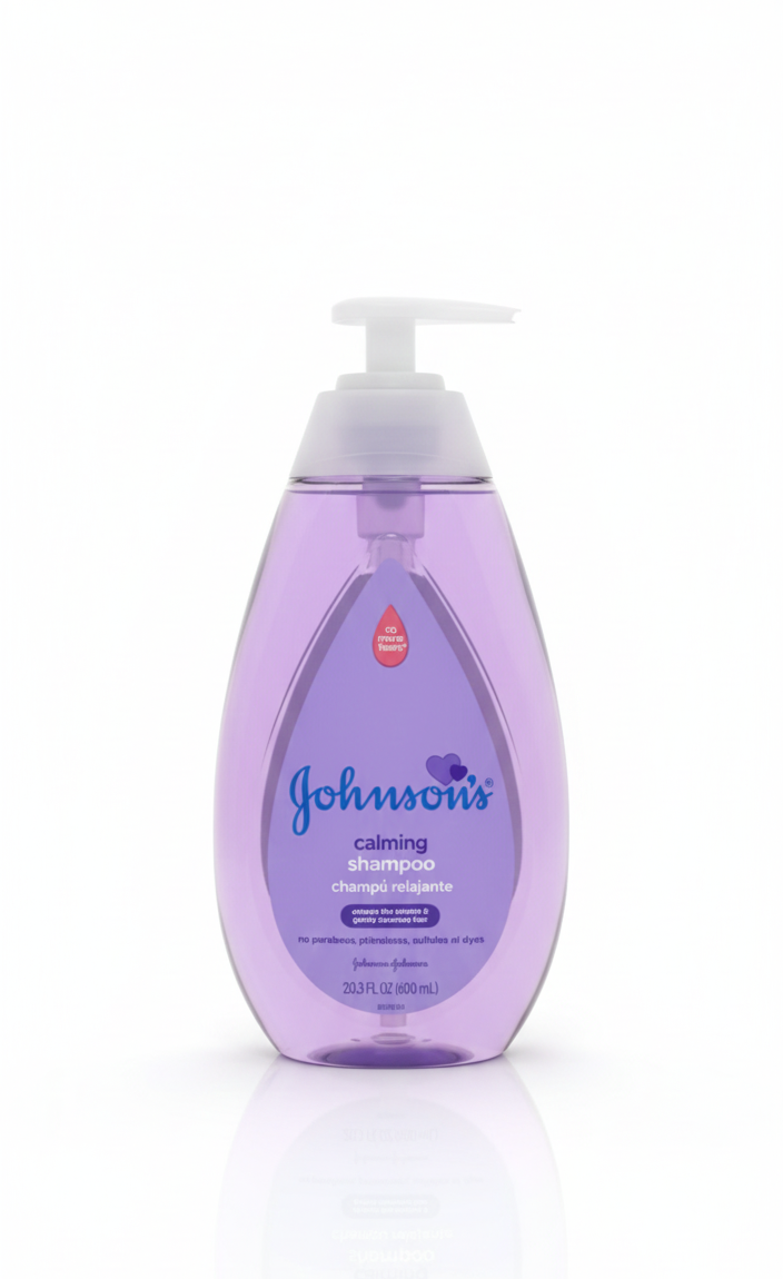 Johnson's Calming Shampoo (600ml) – Relajación y Limpieza Suave para la Hora del Baño