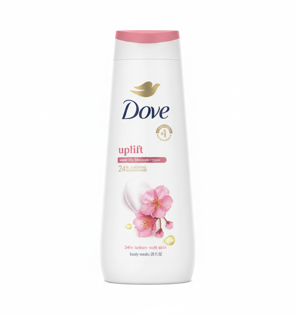 Jabón Líquido Dove Body Wash Uplift (600 ml) - Flor de Loto y Yuzu para una Piel Renovada y Radiante