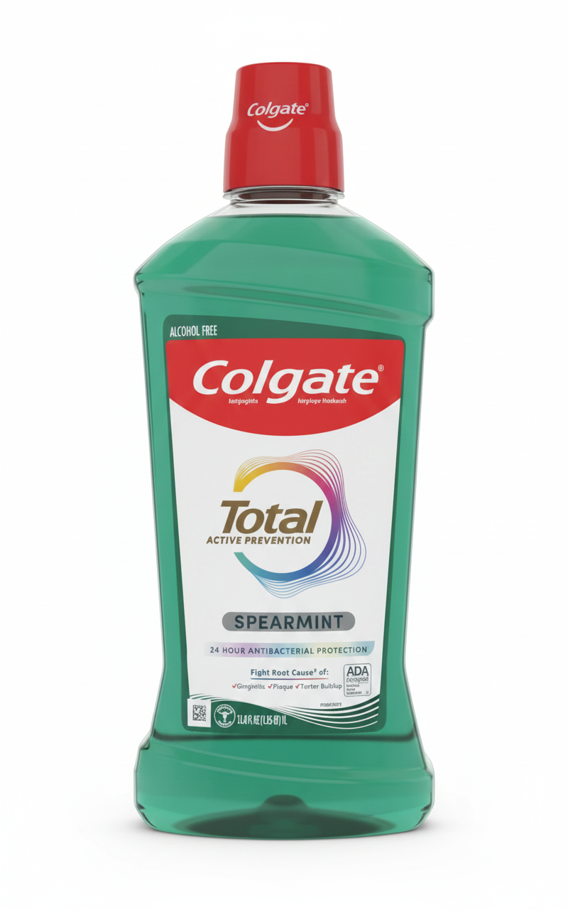 Enjuague Bucal Colgate Plax Spearmint 24/7 - Protección Antibacterial Prolongada y Frescura de Menta