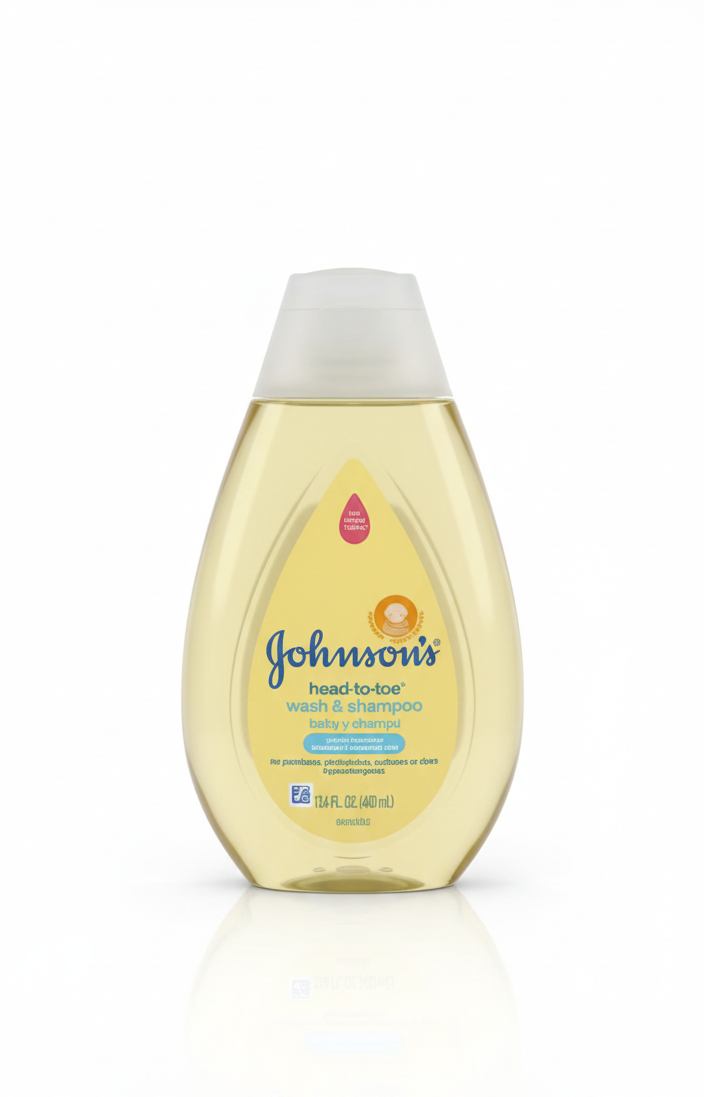 Johnson's Baby Baño de la Cabeza a los Pies (400ml) – Cuidado Suave y Protección para Pieles Delicad