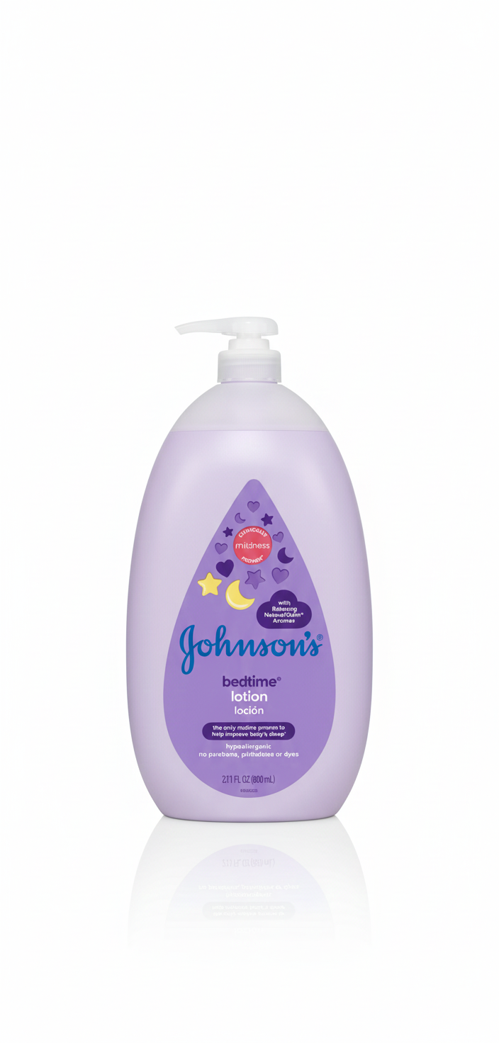 Johnson's Bedtime Lotion (800ml) – Hidratación Relajante para un Sueño Prolongado y Reparador