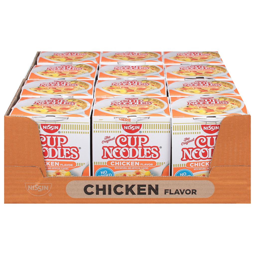 Nissin Sopa Noodle Sabor a Pollo 12 Unidades / 64 g / 2.25 oz